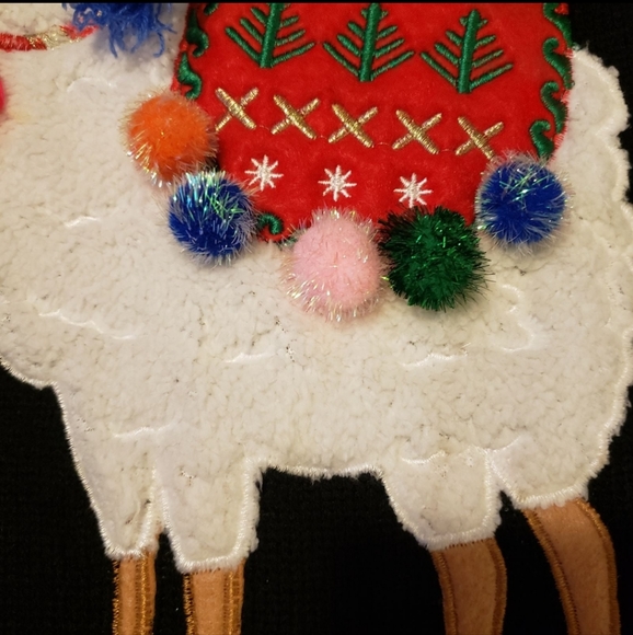 Vintage Large Ugly Lama Christmas Sweater Dress by 33 Degrees - Picture 7 of 11